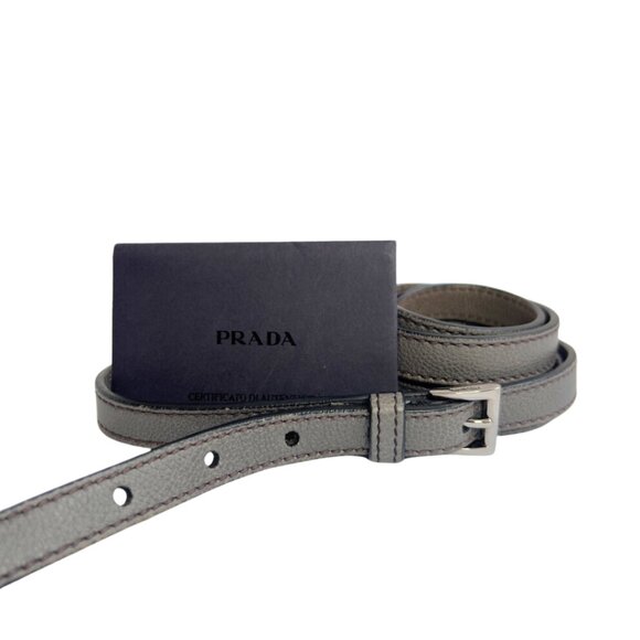 Prada Two-Way City Double Zip Tote Bag Gray Suede&Calf Leather Detachable Strap - Picture 15 of 16